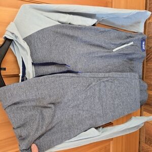 Gray and Light Blue Hoodie Lounge Wear. Jason Wu